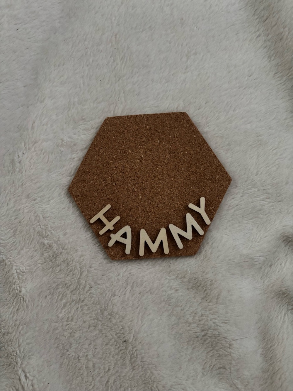 Custom name cork mat!